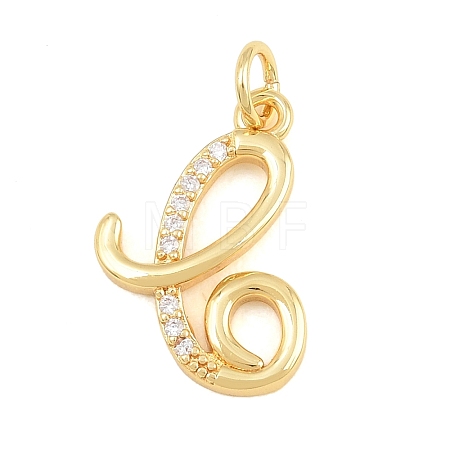 Brass Micro Pave Clear Cubic Zirconia Pendants CU-CBA7939-01C-G-1