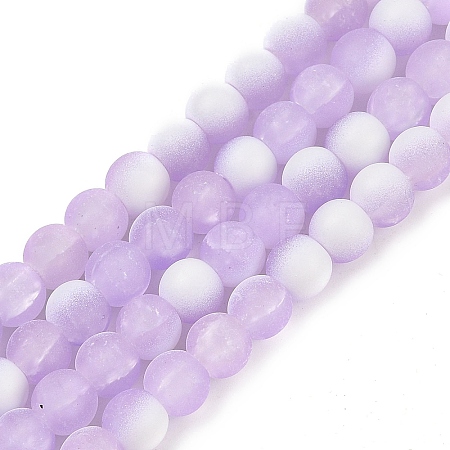 Frosted Crackle Glass Beads X1-GLAA-U001-6mm-M04-1