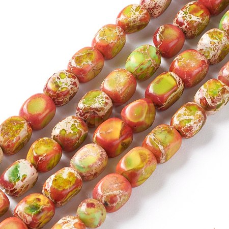 Natural Regalite/Imperial Jasper/Sea Sediment Jasper Beads Strands G-Z008-01C-1