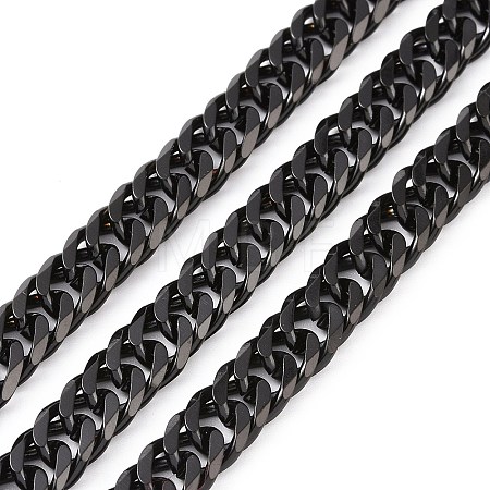 304 Stainless Steel Cuban Link Chains CHS-P007-31EB-1