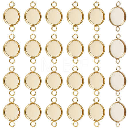 40Pcs 304 Stainless Steel Cabochon Connector Settings STAS-CN0001-80-1