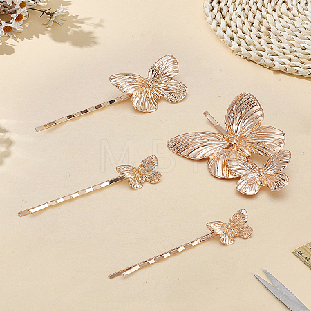 4Pcs Alloy Hair Bobby Pins PHAR-LP0002-35-1