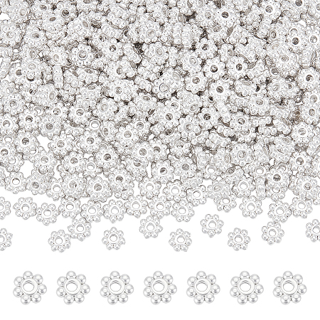 500Pcs Tibetan Style Alloy Daisy Spacer Beads FIND-UN0010-51-1