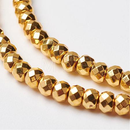 Non-magnetic Synthetic Hematite Beads Strands G-P262-29-2x4mm-G-1
