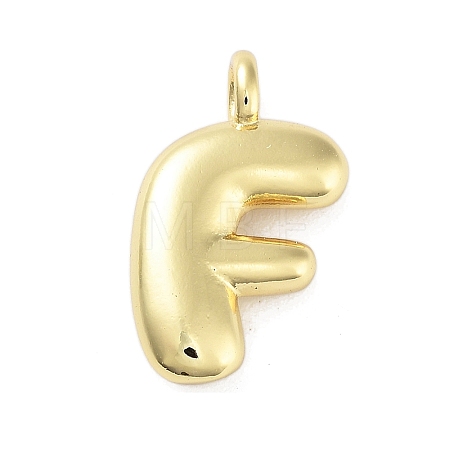 Rack Plating Brass Balloon Letter Pendants KK-C050-01G-F-1