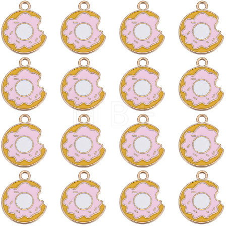 50Pcs Light Gold Plated Alloy Enamel Pendants ENAM-SC0004-84-1