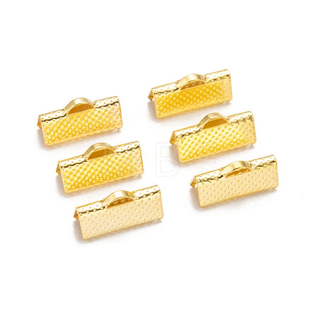 Iron Ribbon Crimp Ends E183Y-G-1