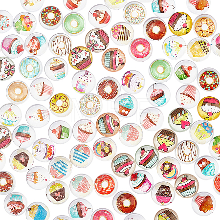 Glass Cabochons GLAA-WH0025-23B-1