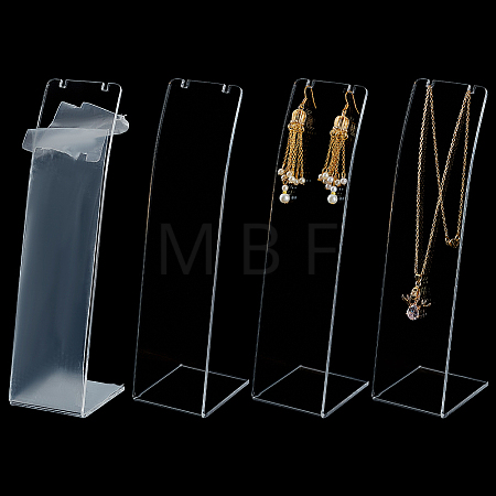 Acrylic Necklace Display Stands NDIS-WH0003-015A-1