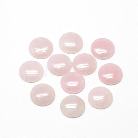Natural Rose Quartz Cabochons G-R416-6mm-48-1