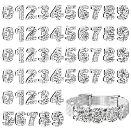 60Pcs Alloy Rhinestone Charms Sets FIND-UN0010-37P-1