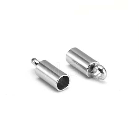 Tarnish Resistant 201 Stainless Steel Cord Ends STAS-P118-06-1