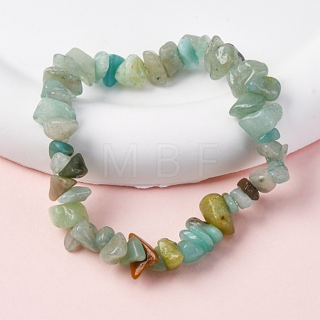 Natural Amazonite Stretch Bracelets BJEW-JB03681-06-1