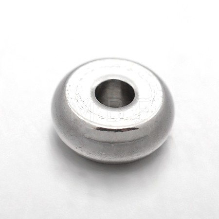 Tarnish Resistant Rondelle 303 Stainless Steel Spacer Beads X-STAS-N072-05-1