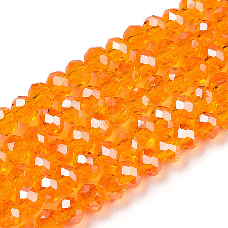 Electroplate Glass Beads Strands EGLA-A034-T4mm-A24-1