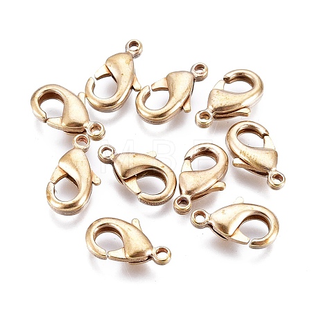 Brass Lobster Claw Clasps KK-902-C-01-NF-1