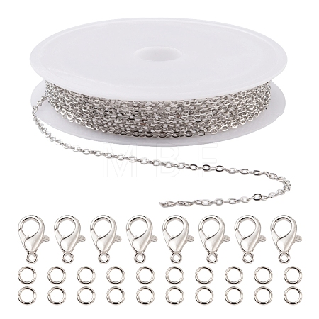 DIY 3m Brass Cable Chain Jewelry Making Kit DIY-YW0005-75P-1