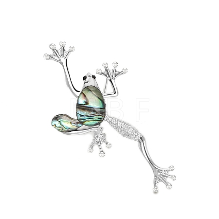 Retro Creative Abalone Shell Frog Brooch LS-PW-WG0F18B-01-1