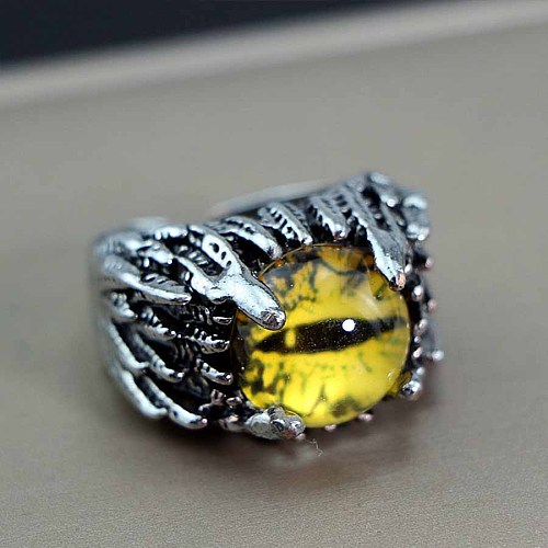 Dragon Eye Men's Fashion Ring Zinc Alloy Hip-hop Ring UA5385-7-1