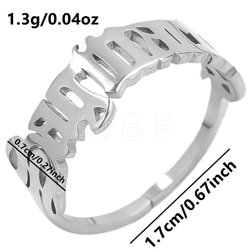 Adjustable Stainless Steel Constellations Cuff Ring for Couples TY6304-17-1