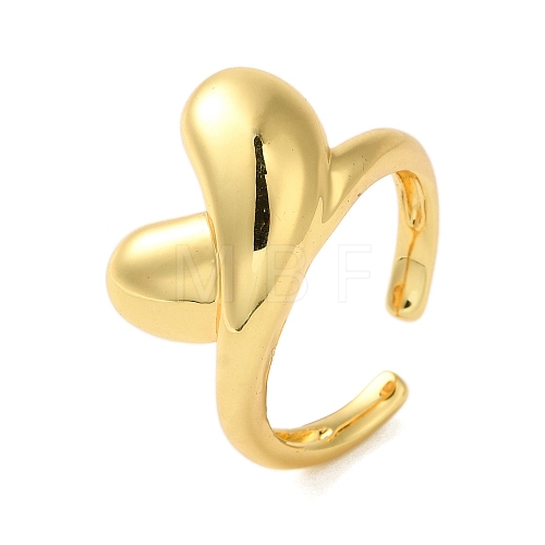 Brass Open Cuff Rings for Women RJEW-A048-24G-1