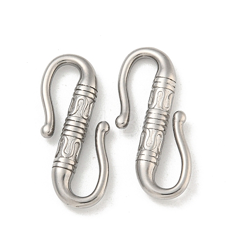 Non-Tarnish 304 Stainless Steel S-Hook Clasps STAS-N103-113P-1