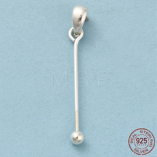 925 Sterling Silver Pendant Bails STER-P048-01C-S-1