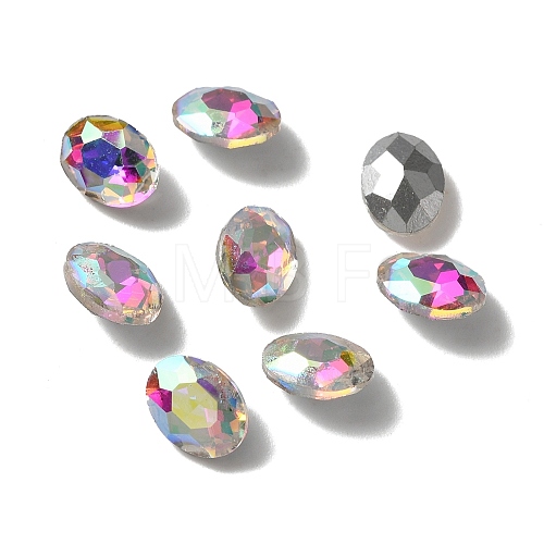 Pointed Back Glass Rhinestone Cabochons DIY-WH0043-57A-01-1