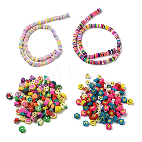 3 Styles Handmade Polymer Clay Beads CLAY-SZ0001-57-1