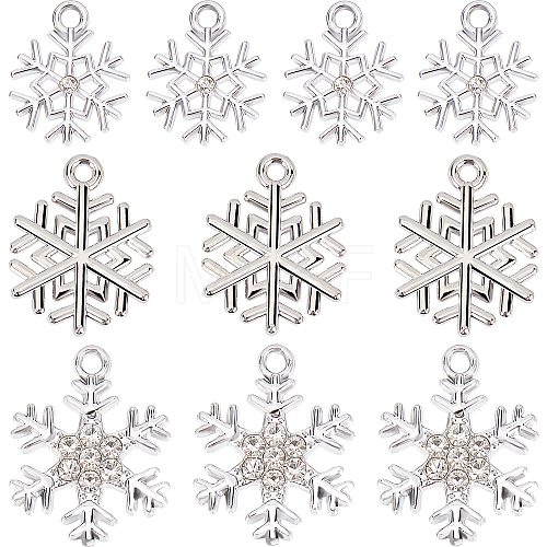 36Pcs 3 Style Alloy Pendants. Snowflake Charm FIND-SC0004-64-1