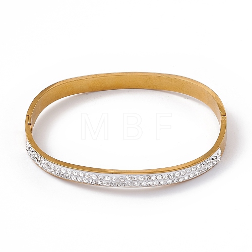 Crystal Rhinestone Hinged Bangle BJEW-F439-02G-1