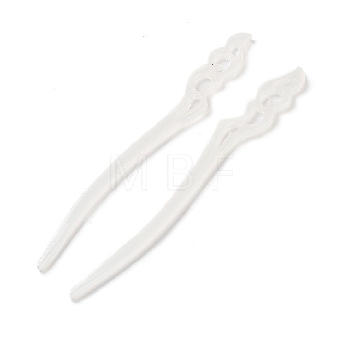 Opaque Acrylic Hair Sticks OHAR-C011-03B-1