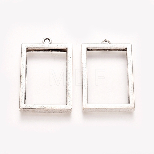 Rack Plating Alloy Photo Locket Pendants PALLOY-WH0068-03AS-1