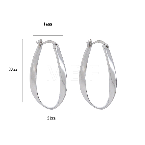 925 Silver Mobius Loop Earrings HX4365-1