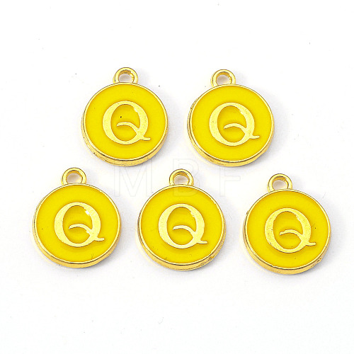 Golden Plated Alloy Enamel Charms ENAM-S118-09Q-1