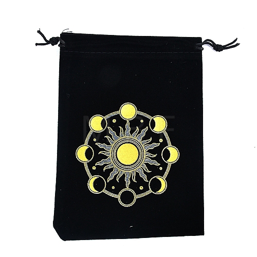 Velvet Moon Phase Printed Packing Tarot Pouches PW-WG17539-01-1