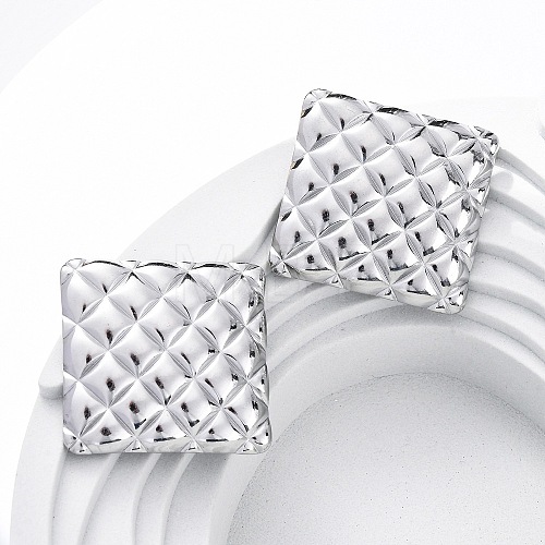 304 Stainless Steel Stud Earrings for Women EJEW-K306-08P-1