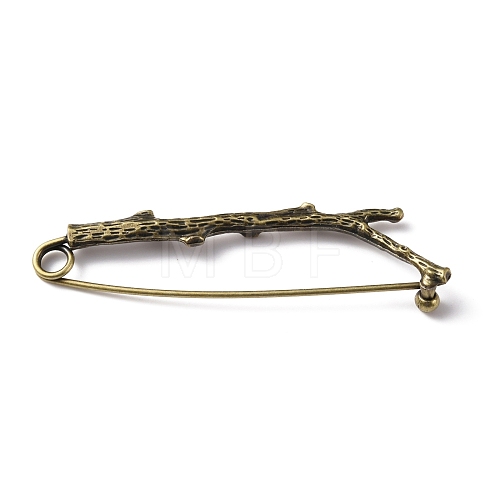 Alloy Tree Branch Safety Brooch Pin JEWB-WH0026-13AB-1