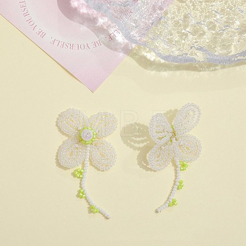 Beaded Flower Charms PW-WG70583-01-1