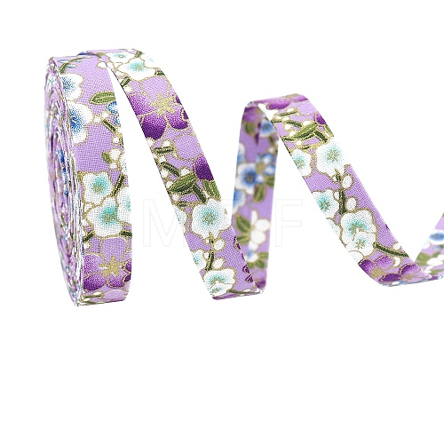 Hot Stamping Flower Polyester Printed Ribbons PW-WG74885-01-1