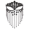 1Pc Alloy Rhinestone Tassel Masquerade Masks AJEW-FH0009-04B-1