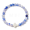 Natural Dyed Persian Jade Gemstone Beads Stretch Bracelets for Women BJEW-JB13267-2