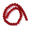 Imitation Jade Glass Round Beads Strands GLAA-A016-01F-5