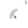 G23 Titanium Micro Pave Clear Cubic Zirconia Cartilage Earrings WG0DE3D-02-1