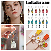 Alloy Enamel & Acrylic Pendant Locking Stitch Markers HJEW-AB00107-6