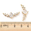 Brass Pave Clear Cubic Zirconia Pendants X-KK-Q789-09G-3