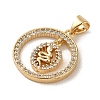 Brass Micro Pave Cubic Zirconia Pendants KK-R162-032B-G-2