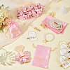 Glass Pearl Bracelets and Hair Tie and Acrylic Alligator Hair Clips Sets SJEW-OC00001-4