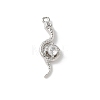 Brass Micro Pave Clear Cubic Zirconia Pendants LS-KK-S505-03P-01-1
