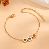 304 Stainless Steel Tri-Color Charm Bracelets for Women WG590E2-04-1